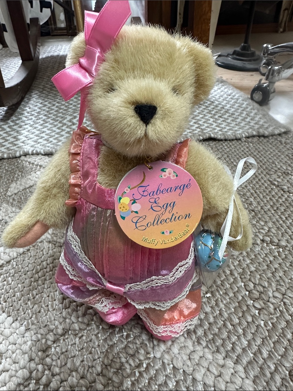 Fabergé Egg Collection Muffy Vanderbear in Pink Ombré Dress
